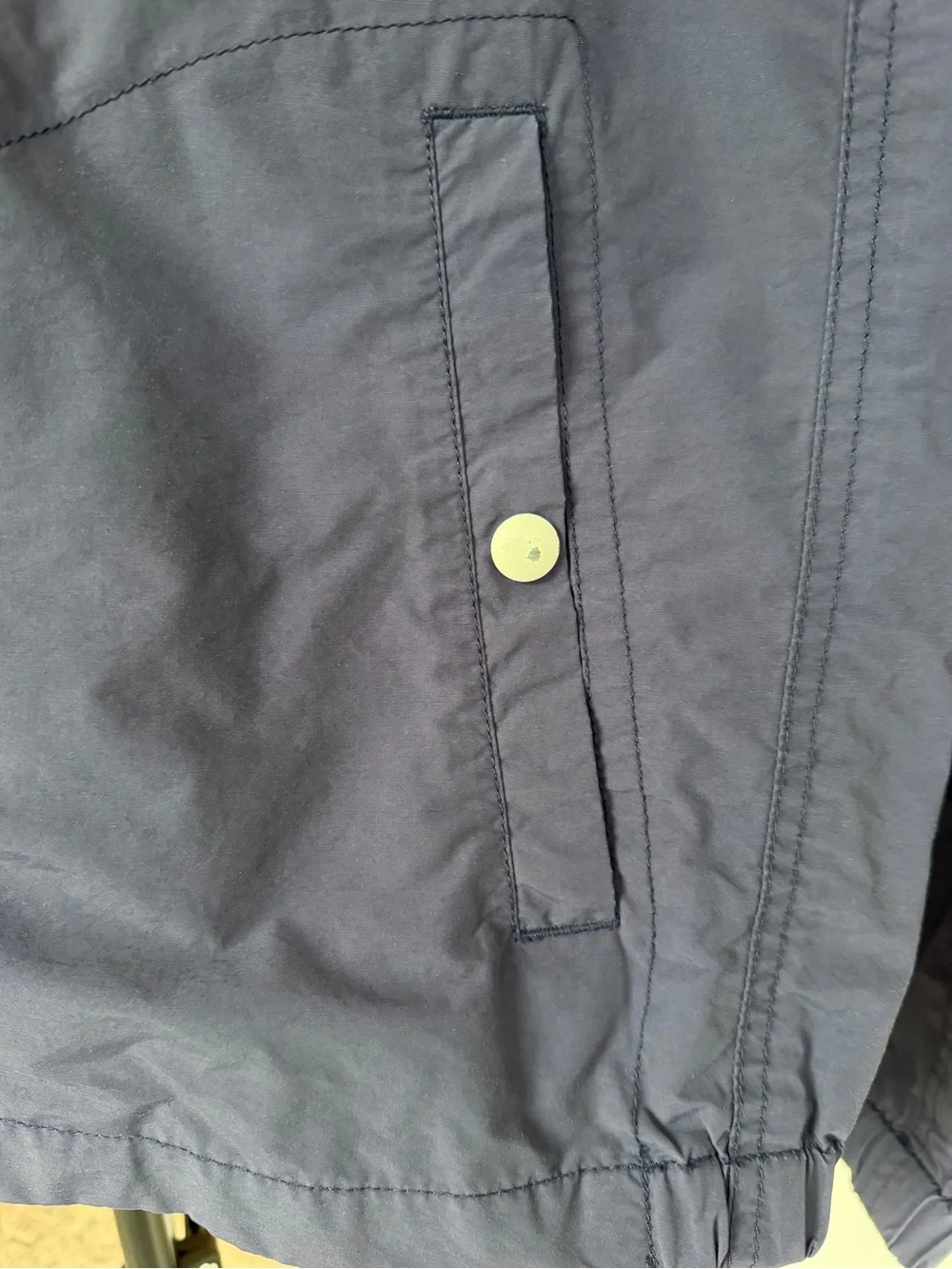 J.Crew Mercantile Men’s Large Navy Hooded Lightweight Utility Jacket Windbreaker